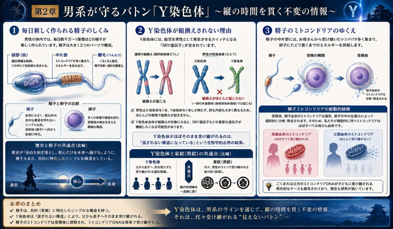 男系が守るバトン「Y染色体」