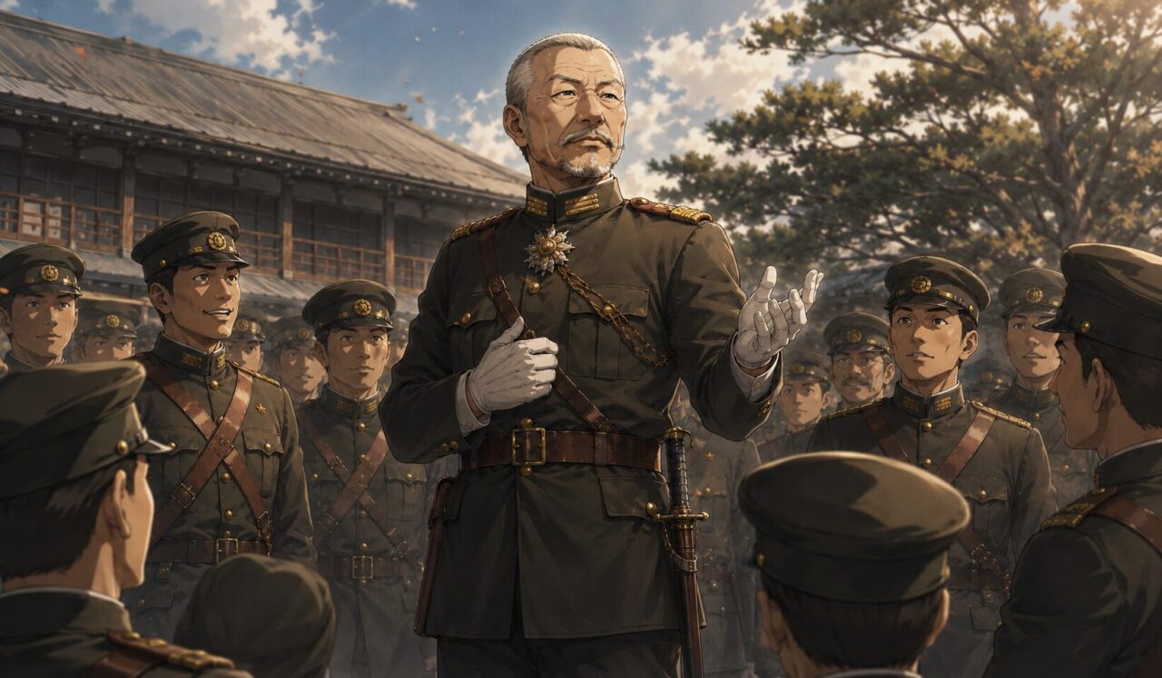 一戸兵衛の生涯やエピソードを象徴するイラスト