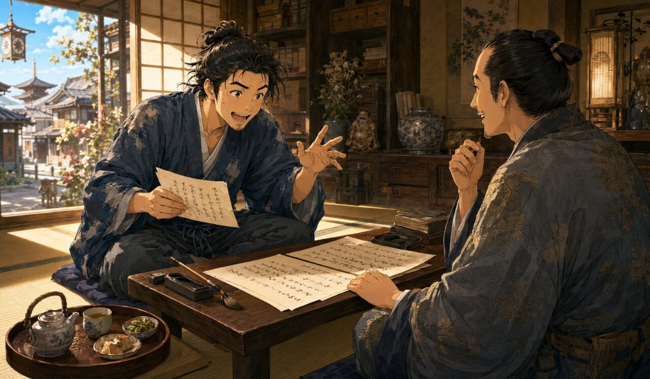小林一茶の生涯やエピソードを象徴するイラスト