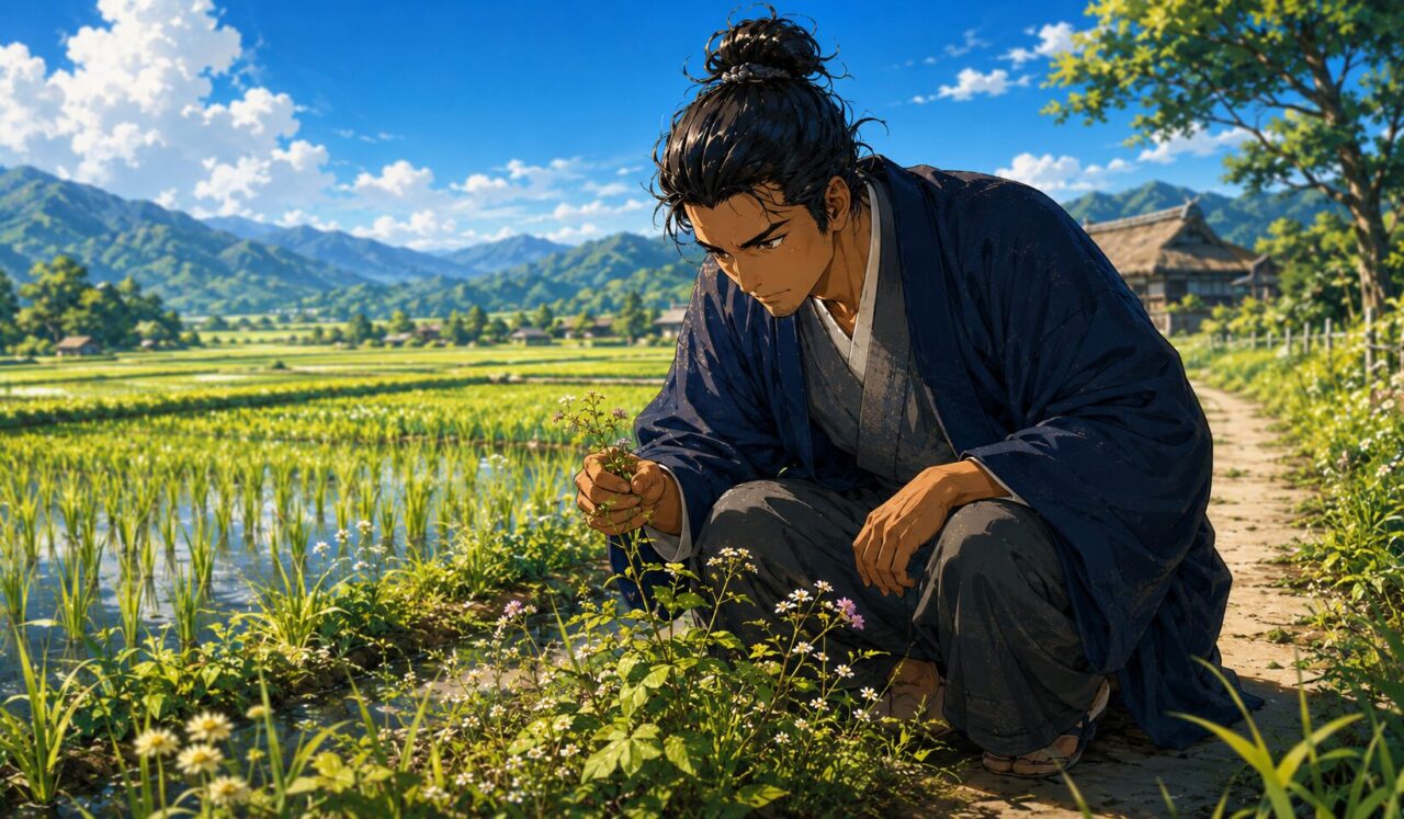 飯沼慾斎の生涯やエピソードを象徴するイラスト