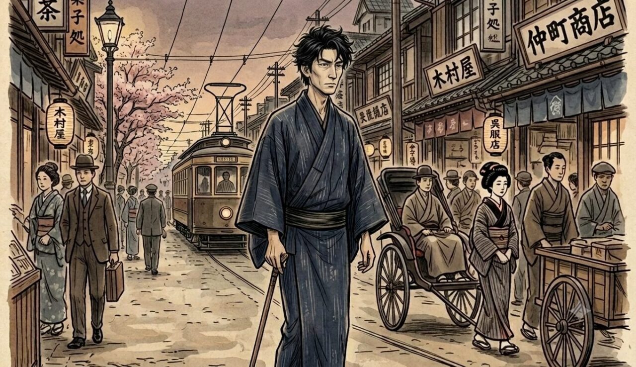『芥川龍之介』の生涯やエピソードを象徴するイラスト