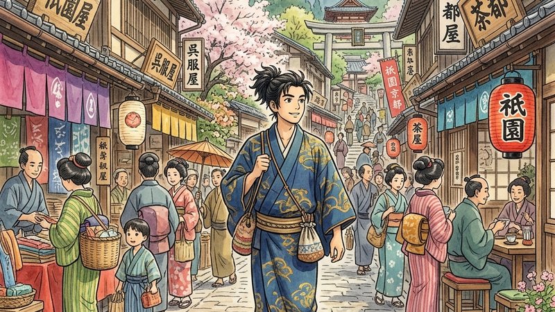 青木木米の「1章 祇園の茶屋の息子から、三十歳での開眼まで」のシーンを表すイラスト