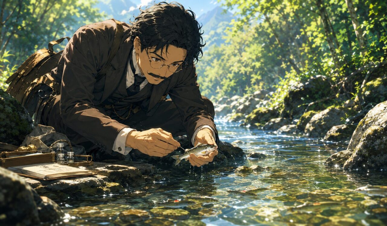 石川千代松の生涯やエピソードを象徴するイラスト