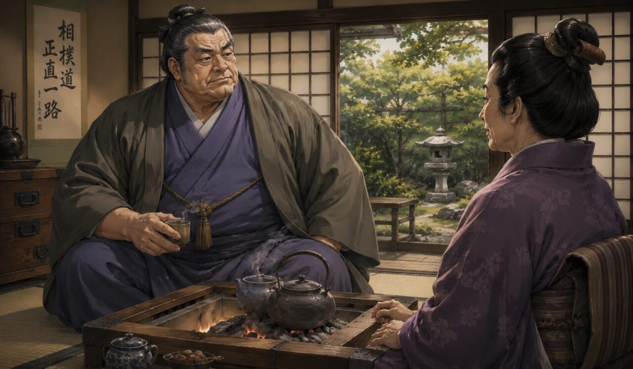 梅ヶ谷藤太郎の生涯やエピソードを象徴するイラスト