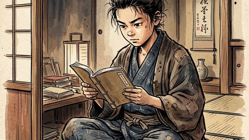 明石元二郎のシーンを表すイラスト