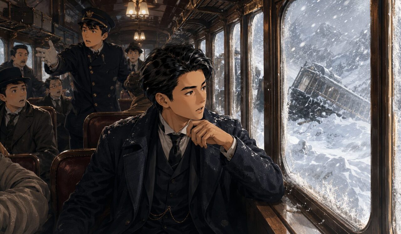 井上十吉の生涯やエピソードを象徴するイラスト