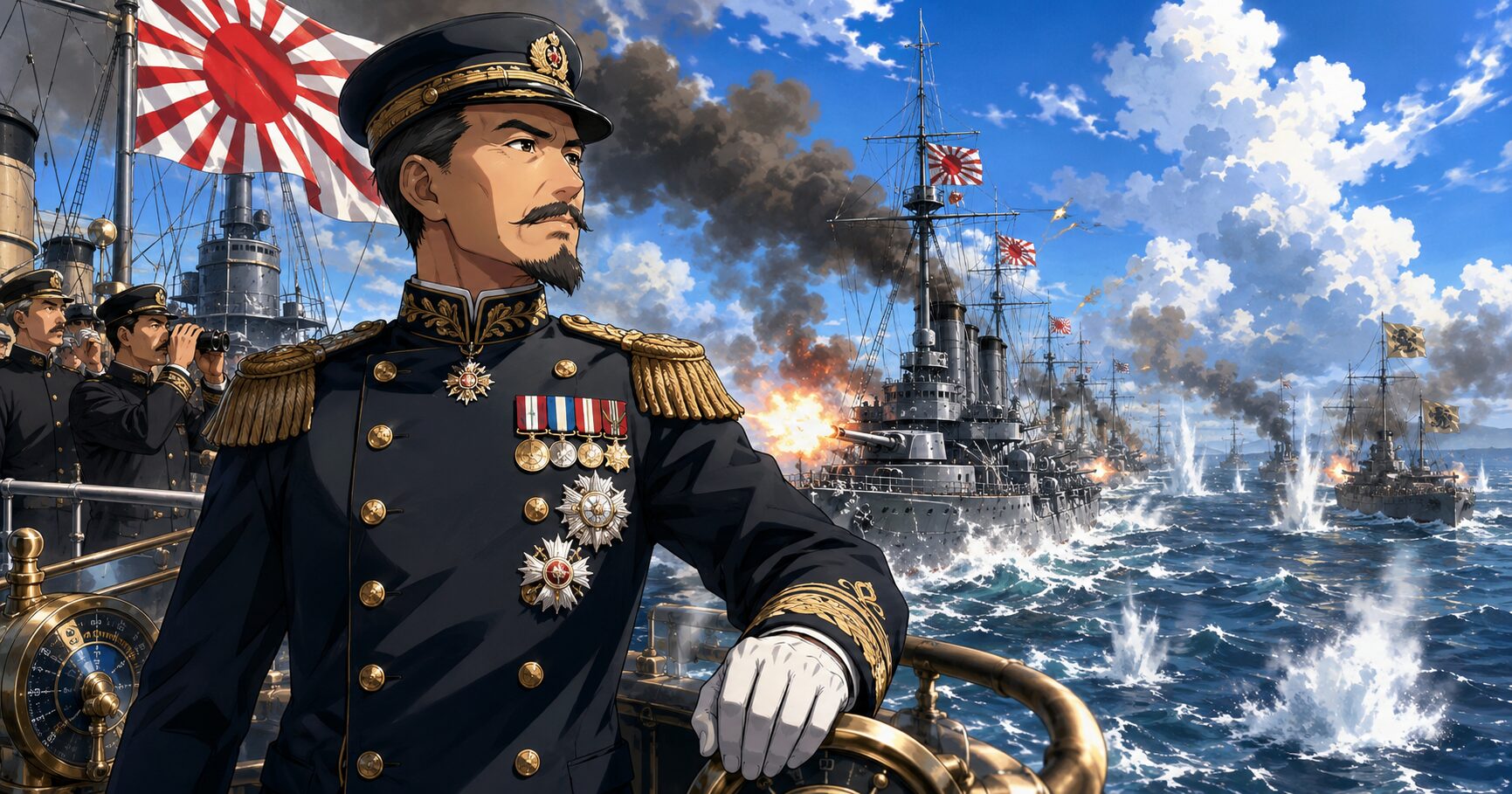 伊東祐亨の生涯やエピソードを象徴するイラスト