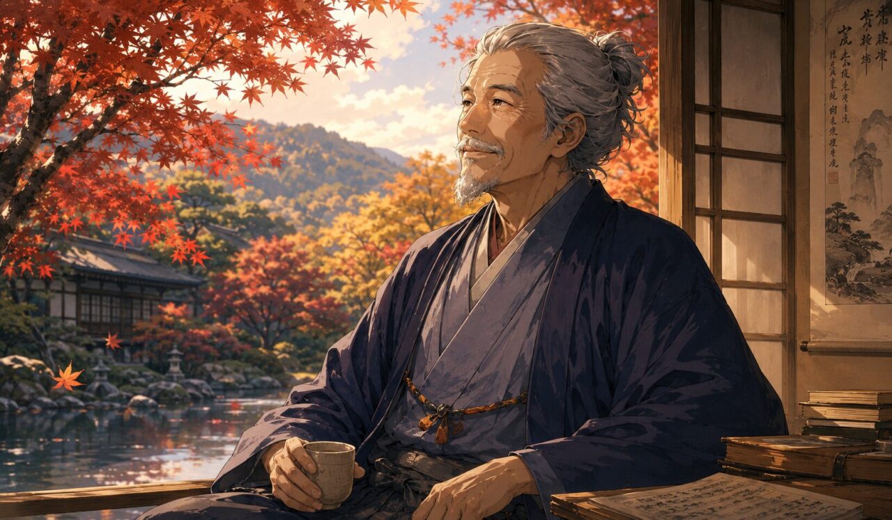 大槻磐渓の生涯やエピソードを象徴するイラスト