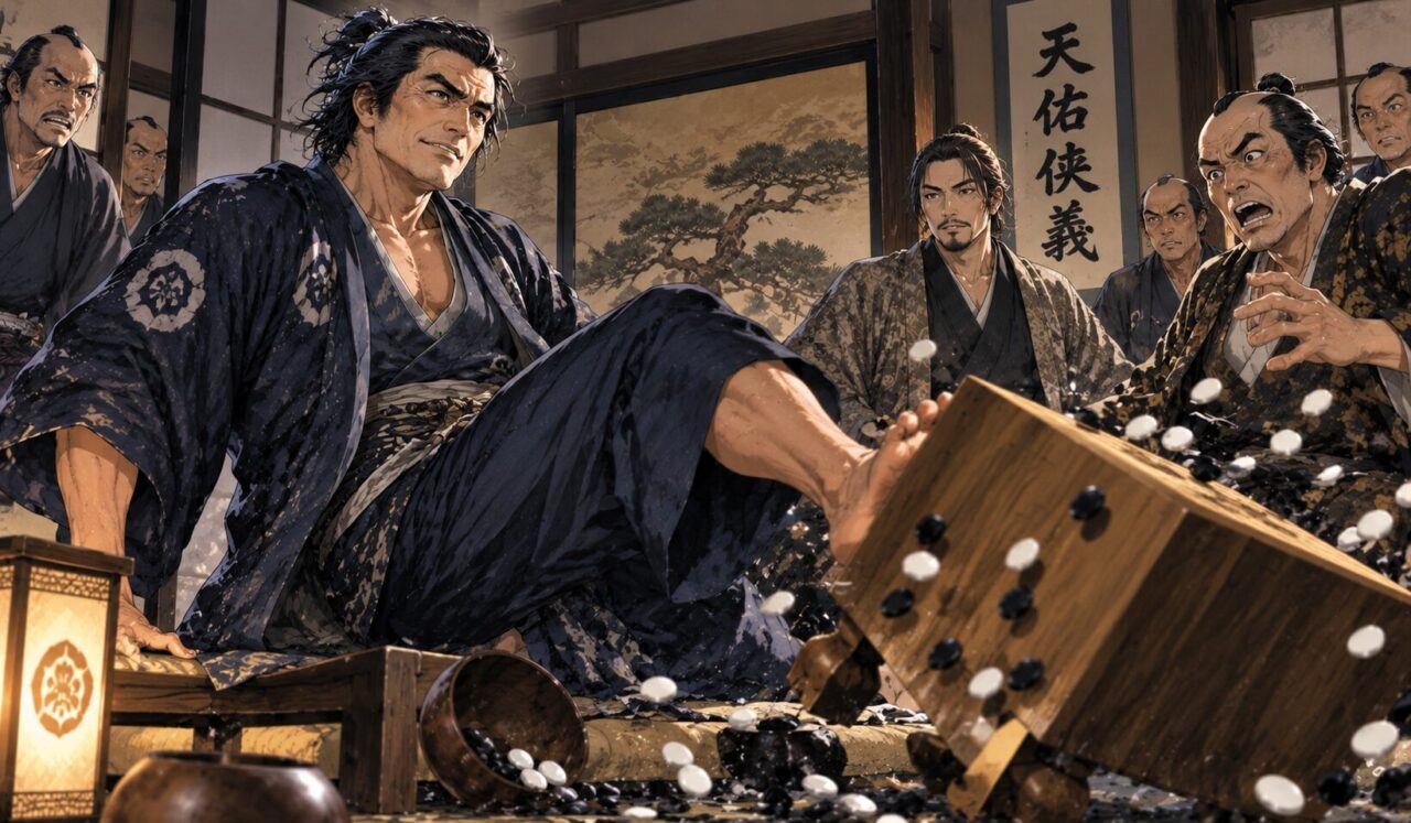 清水次郎長の生涯やエピソードを象徴するイラスト
